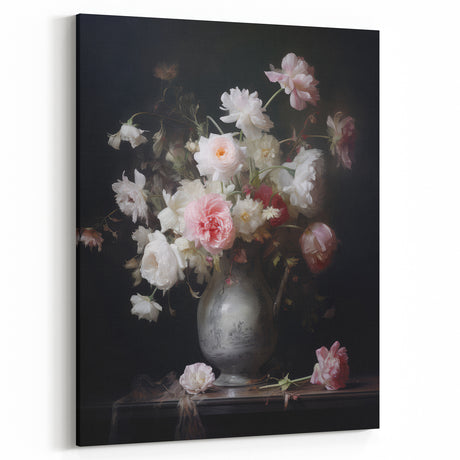 Vintage Botanical Art Prints: Romantic Floral Vase
