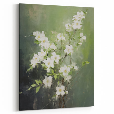 Vintage Botanical Art Prints: White Blossoms in Spring