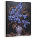 Vintage Botanical Art Prints – Blue Flowers in Vase Illustration