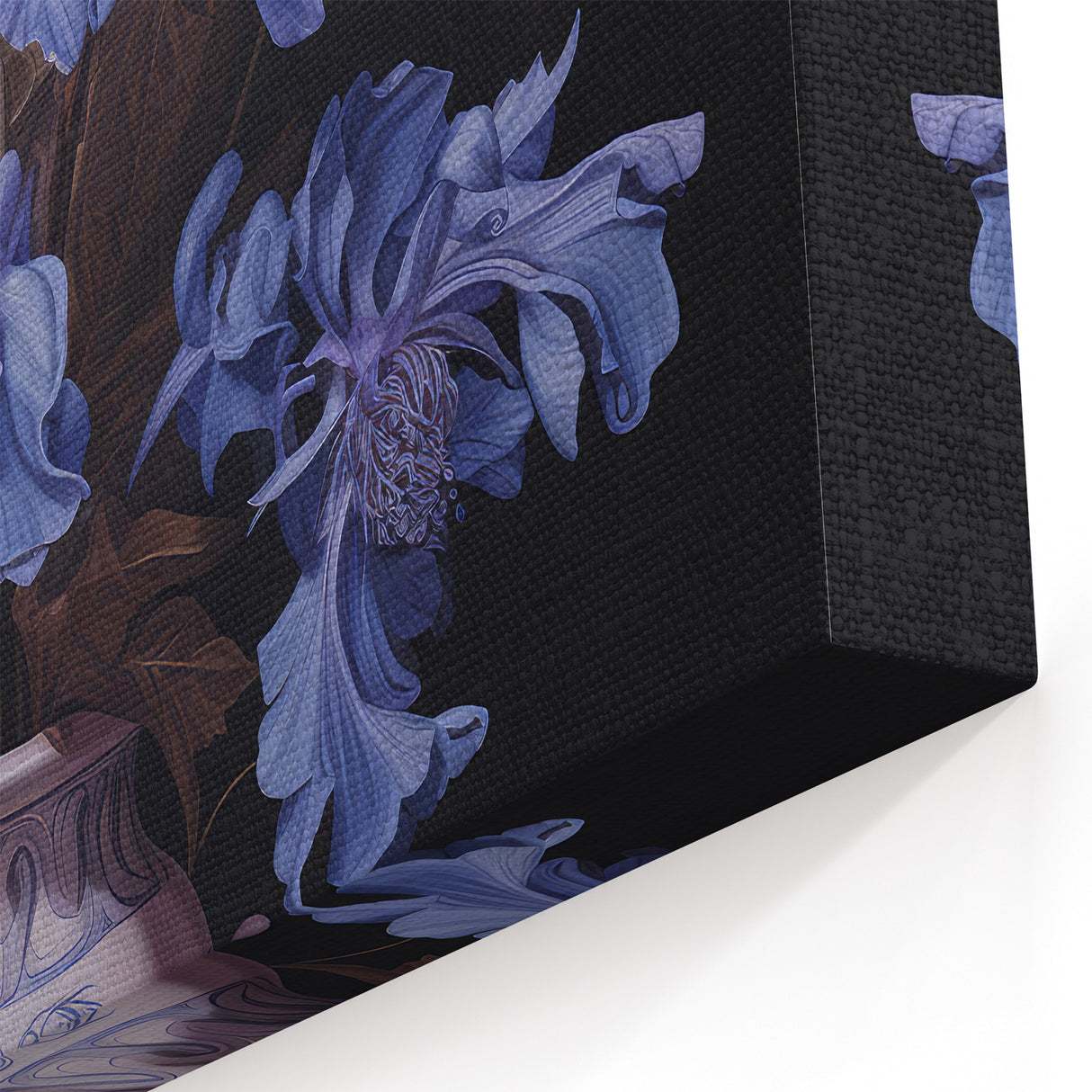 Vintage Botanical Art Prints – Blue Flowers in Vase Illustration