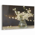 Vintage Botanical Art Prints – White Flowers in Glass Vase Illustration