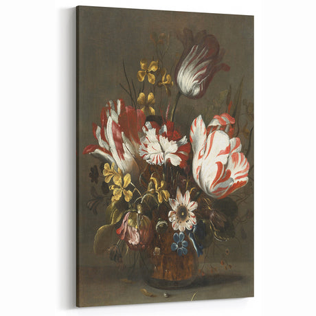 Vintage Floral Bouquet – Colorful Tulips and Flowers Wall Art