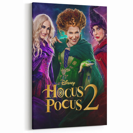 2020s Vintage Movie Poster Hocus Pocus 2 Retro Film Art Print