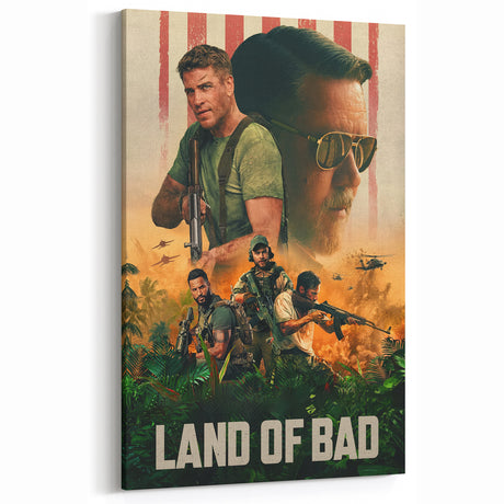 2020s Vintage Movie Poster – Land of Bad Retro Film Art Print