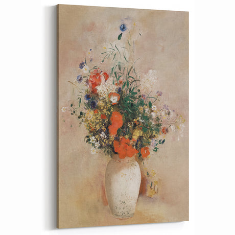 Vintage Botanical Art Prints - Colorful Floral Vase Wall Decor