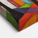 Colorful Abstract Architectural Wall Art – Geometric Cityscape Print