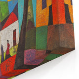 Colorful Abstract Architectural Wall Art – Geometric Cityscape Print