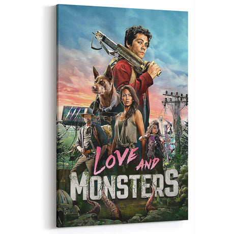 2020s Vintage Movie Poster – Love and Monsters Retro Film Art