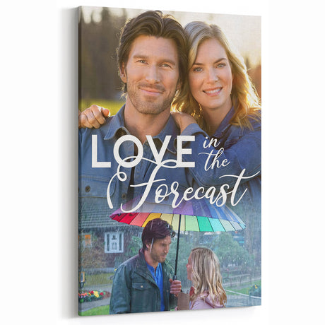 2020s Vintage Movie Poster – Love in the Forecast Retro Film Art