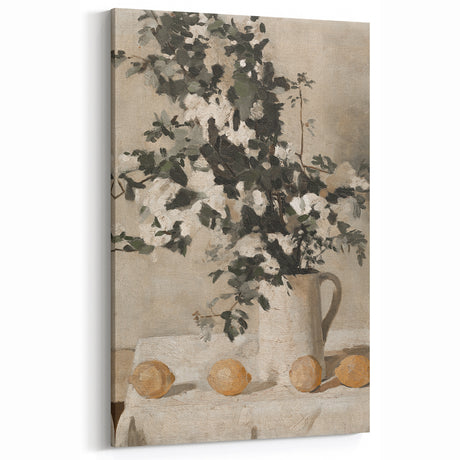 Vintage Botanical Art Prints - Antique Floral Jug Illustration