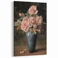Vintage Botanical Art Prints - Antique Floral Vase with Roses