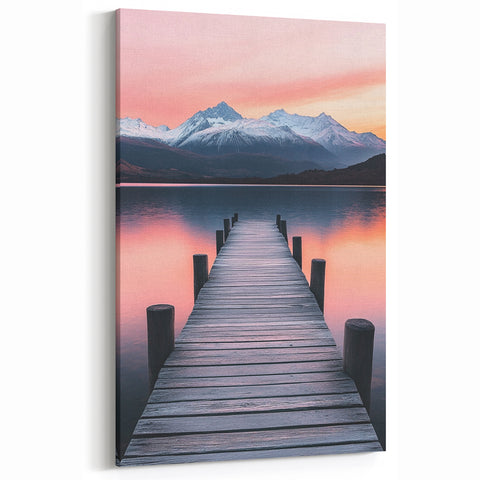 Tranquil Pier Sunset – Scenic Landscape & Nature Art Prints