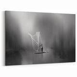 Fisherman Casting Net - Fine Art Photography Metal Prints