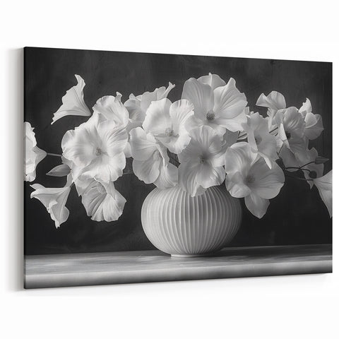 Monochrome Floral Elegance - Fine Art Photography Framed Prints