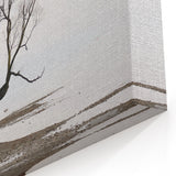 Moody Modern Wall Art – Minimalist Lone Tree & Misty Landscape