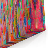 Abstract Canvas Wall Art – Vibrant Multicolor Drip Painting