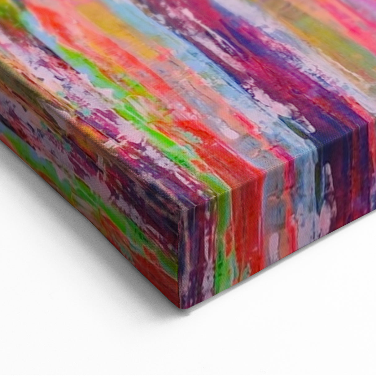 Abstract Canvas Wall Art – Vibrant Multicolor Drip Painting
