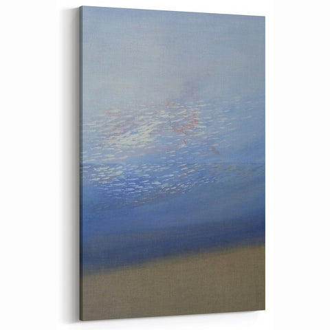 Modern Art Prints – Soft Blue & White Abstract Canvas Wall Art