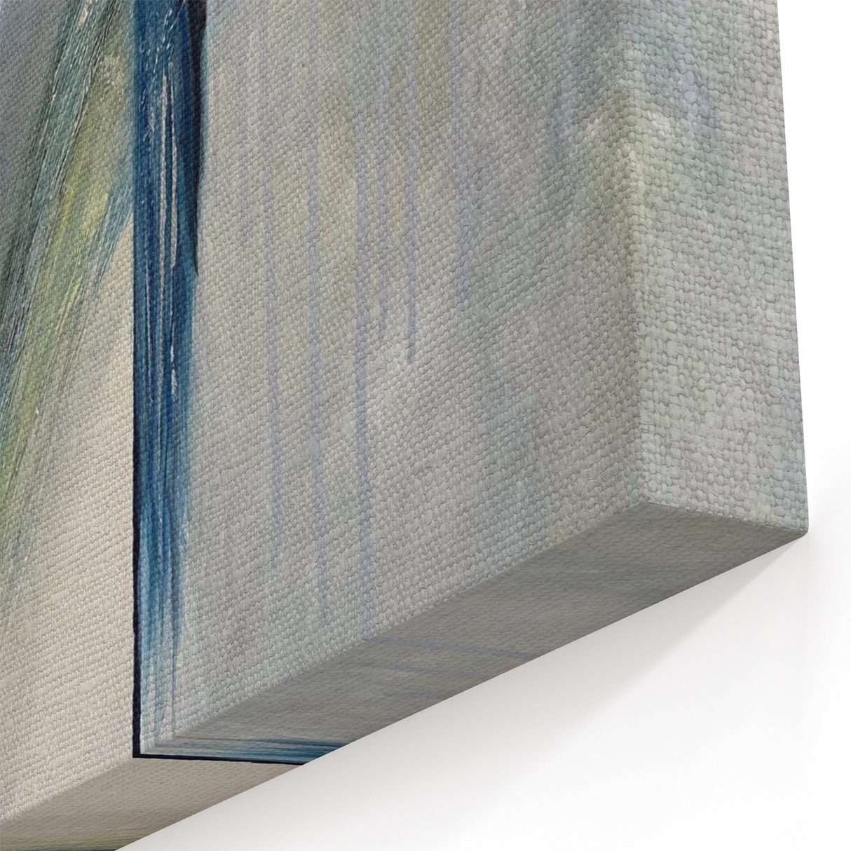 Moody Modern Wall Art – Abstract Gray & Blue Fluid Painting