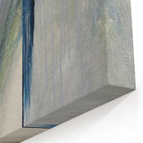 Moody Modern Wall Art – Abstract Gray & Blue Fluid Painting