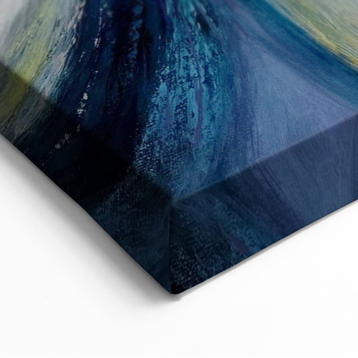 Moody Modern Wall Art – Abstract Gray & Blue Fluid Painting
