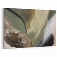 Modern Abstract Painting – Olive Green & Beige Earthy Wall Art