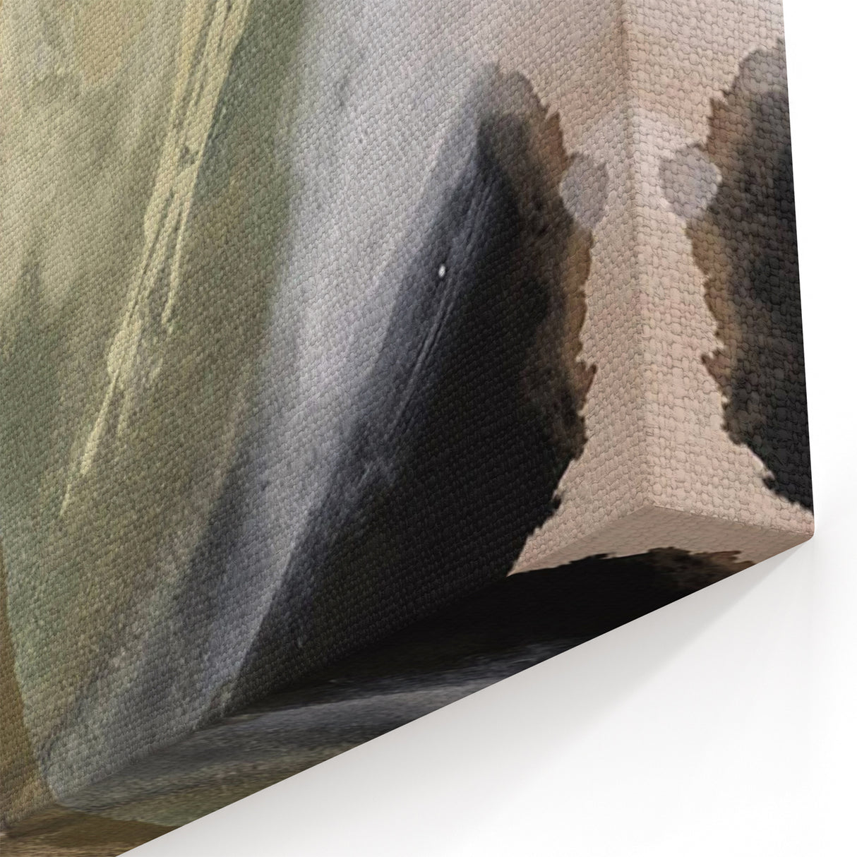 Modern Abstract Painting – Olive Green & Beige Earthy Wall Art