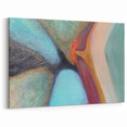 Large Abstract Wall Art – Aqua & Earthy Tones Modern Painting