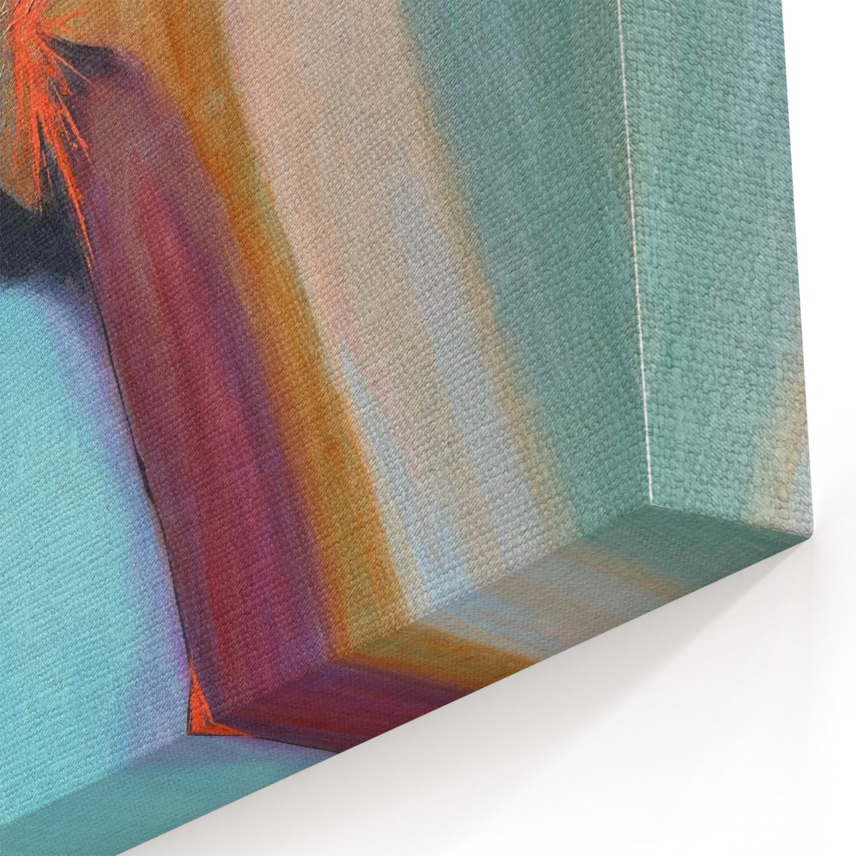 Large Abstract Wall Art – Aqua & Earthy Tones Modern Painting