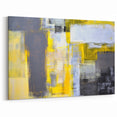 Abstract Wall Art – Yellow & Gray Geometric Modern Painting