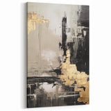 Moody Modern Wall Art – Deep Blue & Gray Abstract Landscape