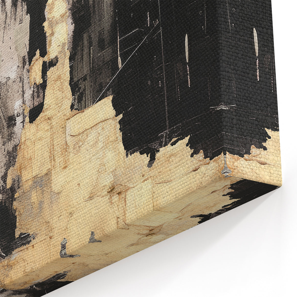 Moody Modern Wall Art – Deep Blue & Gray Abstract Landscape