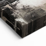 Moody Modern Wall Art – Deep Blue & Gray Abstract Landscape