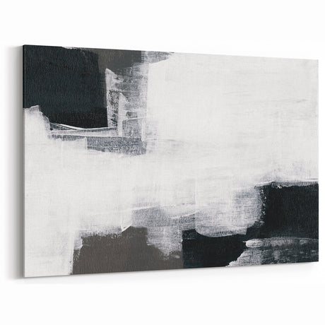Earthen Harmony Abstracts - Black and White Wall Art