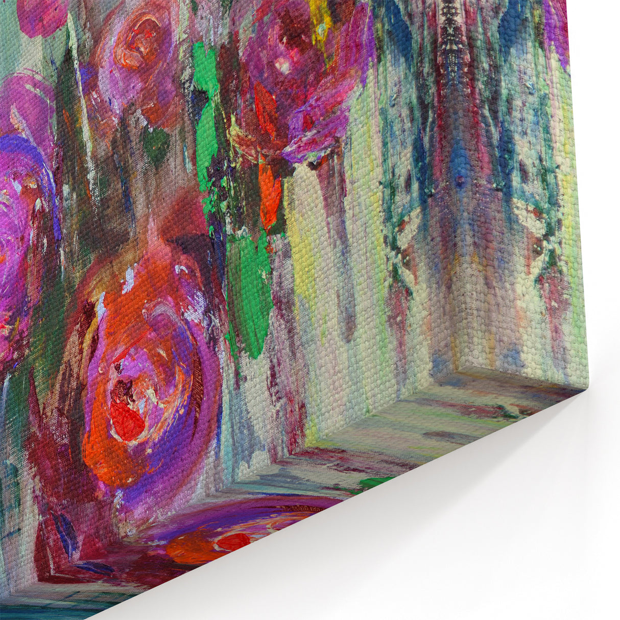 Abstract Canvas Wall Art – Vibrant Floral Modern Painting