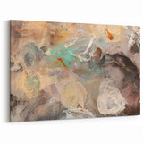 Modern Abstract Painting – Soft Beige & Teal Dreamlike Art