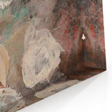 Modern Abstract Painting – Soft Beige & Teal Dreamlike Art