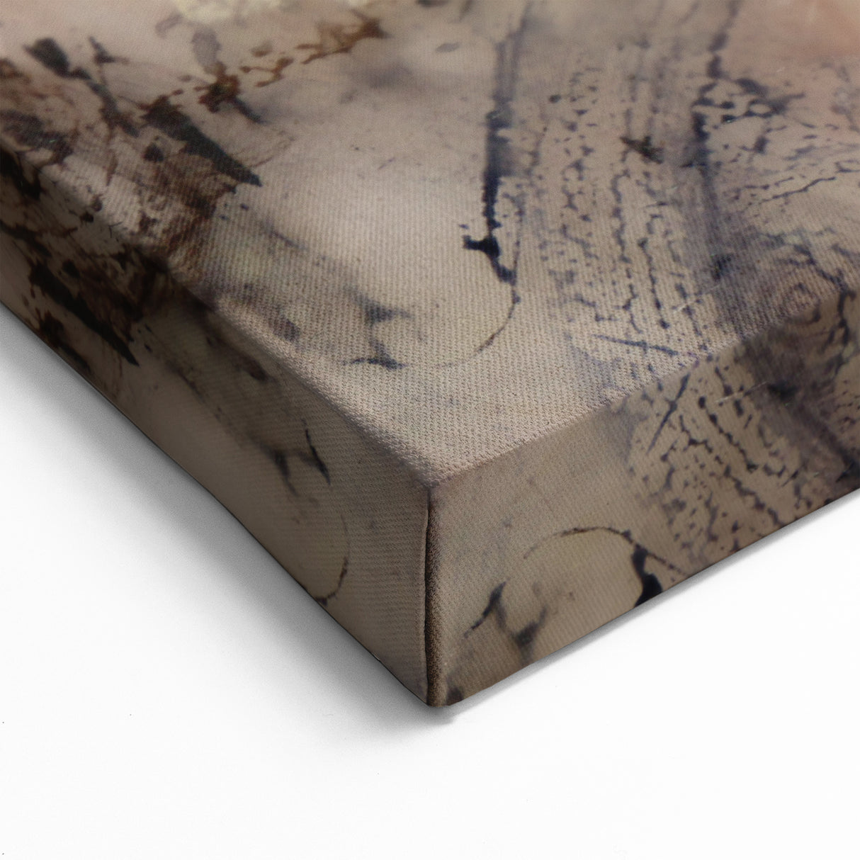 Modern Abstract Painting – Soft Beige & Teal Dreamlike Art