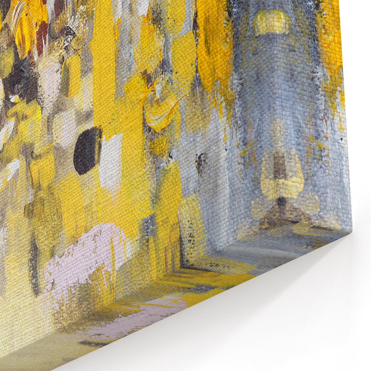 Bold Yellow Moody Modern Wall Art – Abstract Canvas for Vibrant Spaces