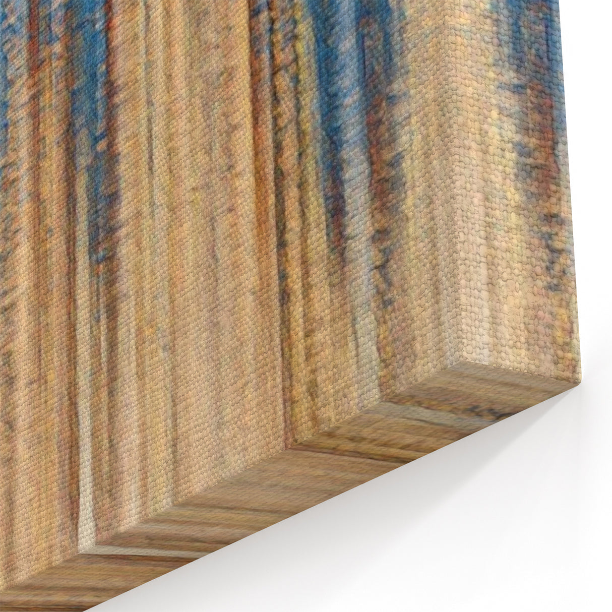 Elegant Moody Modern Wall Art – Abstract Blue & Beige Canvas Print