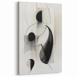 Elegant Moody Modern Wall Art – Abstract Blue & Beige Canvas Print