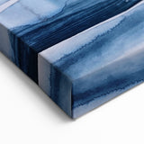 Serene Moody Modern Wall Art – Abstract Blue & White Canvas Print