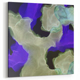 Contemporary Abstract Wall Art – Moody Violet & Green Canvas Print