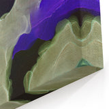 Contemporary Abstract Wall Art – Moody Violet & Green Canvas Print