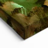 Moody Modern Wall Art – Large Abstract Painting in Green & Black