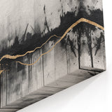 Large Abstract Canvas – Moody Modern Wall Art in Red, Black & Green