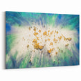 Large Abstract Canvas – Moody Modern Wall Art in Blue, Green & Gold