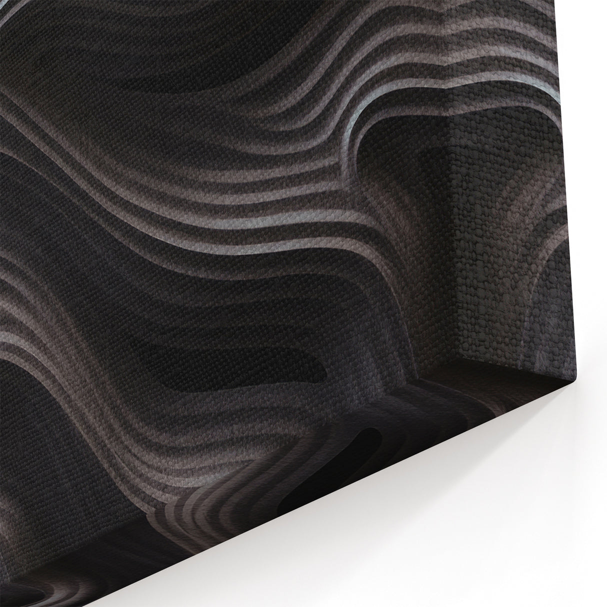 Moody Modern Wall Art – Contemporary Abstract Canvas in Gold & Teal