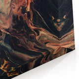 Large Abstract Wall Art – Moody Contemporary Painting in Black & Burgundy