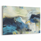 Contemporary Abstract Art – Modern Canvas in Navy Blue & Beige